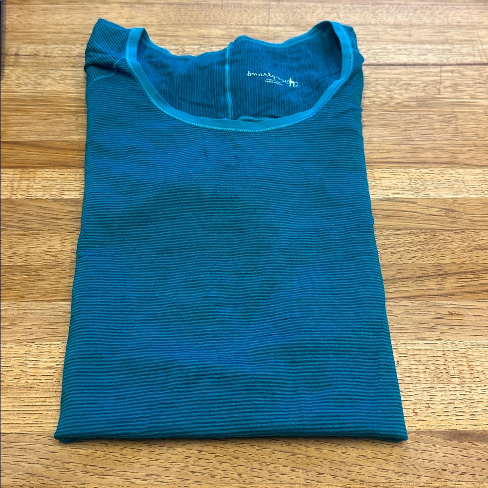 Smartwool Women’s NTS Micro 150 Turquoise Stripe Merino Wool Base Layer, Small